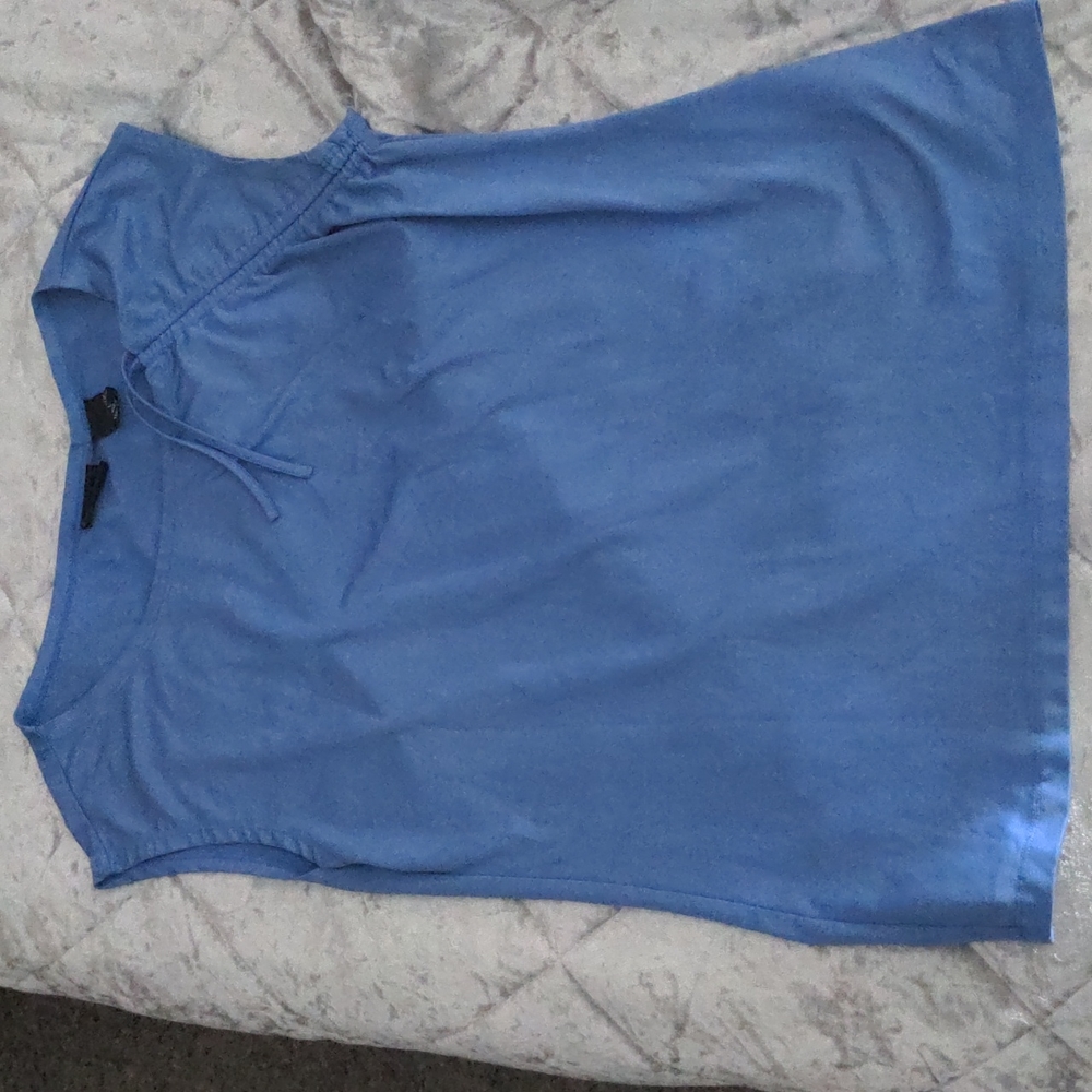 New York & Company Stretch Blue Blouse